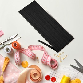 Pack of 4 Black Rubber Bands, Rubber Bands for Sewing, Black Elastic Band, Strong Flat Rubber Cord, Rubber Cord, Elastic Band, for Household, DIY, Crafts, Fabrics for Sewing