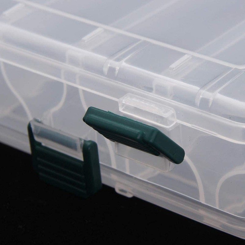 TOPIND Double Sided Fishing Lures Box Transparent Visible Plastic Bait