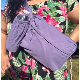 All In One Iris Bag (#1150) With a Built-In Water Bottle Holder:_Cloud Purple