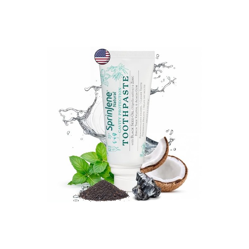 SprinJene Natural Fluoride Toothpaste – Natural Toothpaste for Gum Health