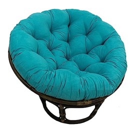 International Caravan Furniture Piece Rattan 42-Inch Papasan Chair with Micro Suede Cushion