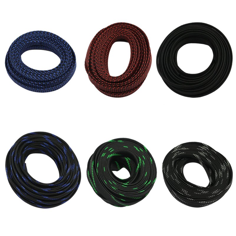 30ft PET Expandable Braided Sleeving Flexo Wire Cable Sleeve (1/4",