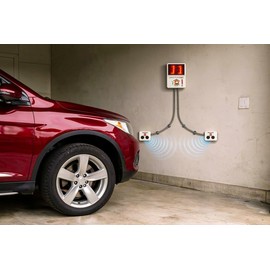 LogicXYZ Garage Parking Assistant (Memory) with Parking Aid Sensor - New Model - Free 1 Year Replacement Warranty - Parking Stopper for Garage – No Laser Parking