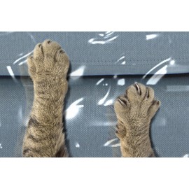 MEMINIM Plastic Couch Cover for Pets | Cat Scratching Protector Clawing Deterrent | Heavy Duty Water Resistant Thick Clear Vinyl | Sofa Slipover for Moving and Long Term Storage