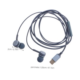 BIUDECO Type C Noise Cancelling Earbuds Travel Friendly Wired Headphones for Smartphones and Laptops Ergonomic Design with Sound