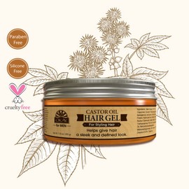 Okay Men's Castor Oil Hair Gel | For All Hair Types & Textures | For Styling Hair and Beard | Style, Hydrate & Nourish | Paraben & Silicone Free |