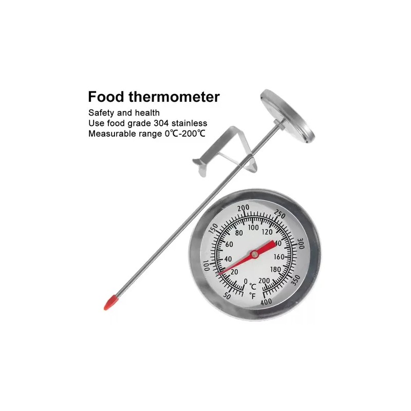Termometro Aceite Cocina Caliente Café Acero Inox 0 A 200°c