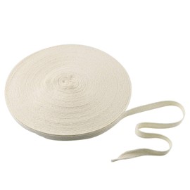 Cinta de sarga de algodón Tegg de 3/8 pulgadas, 54,7 yardas de algodón natural, cinta de espiga para coser manualidades