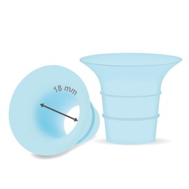 Maymom - Inserto de brida de 18 mm, color azul compatible con Elvie Single/Double Electric, Elvie Stride Cup (24 mm), compatible con Medela PersonalFit Flex Shield, no piezas de repuesto originales de