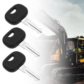 Create idea 5pcs 202 Forklift Ignition Key for Volvo Wheel Loader Black Metal Plastic 1-Way Rotatable Touch 5 Positions