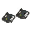2Pcs Label Tape for D1 Black On White Label Replacement