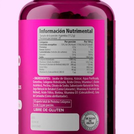 Belabear Colágeno  Biotina 100 Gomitas Sabor Fresa