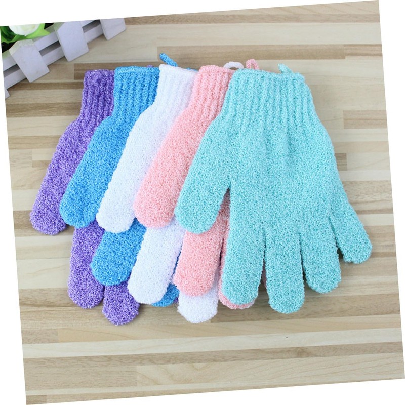 Guante Exfoliante de Baño de Nylon – VILLCASE Azul Talla