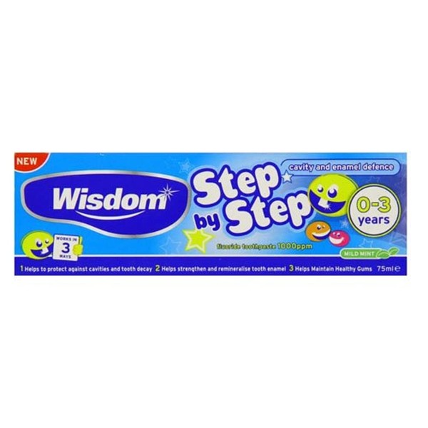 Wisdom Step by Step Zahnpasta 0-3 Jahre - Milde Minz 75ml