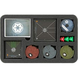Feldherr Foam inserts compatible with the transport of X-Wing figures and miniatures Perfectly compatible with all Xwing Minis.