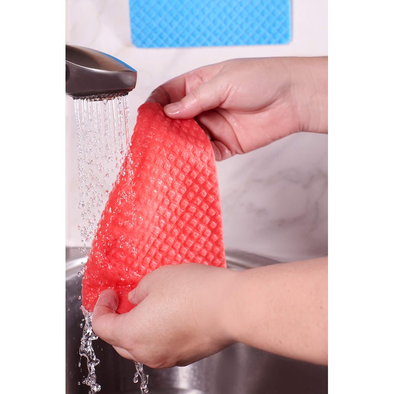 deltaXTRA Swedish Dishcloths for Kitchen 3-Pack - Absorbent Sponge Cloth