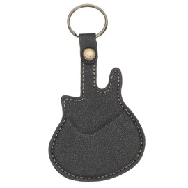 MECCANIXITY Guitar Picks Holder Case Artificial Leather Acoustic Electric Guitar Pick Case Bag Black