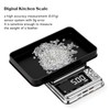 Home Digital Kitchen Scale 200g/0.01g‑1500g/0.1 High Accuracy USB Rechargeable Stainless