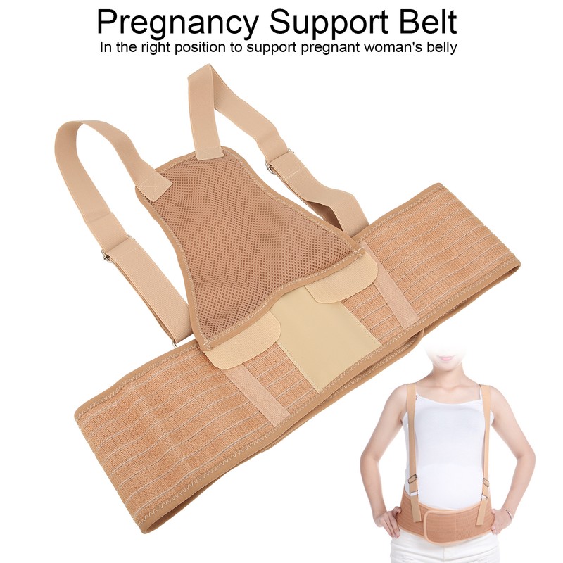 Maternity Belt Pregnancy Support Breathable Adjustment Shoulder Postpartum BeltKhaki