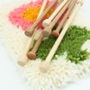 4 Pcs Bead Ended Wooden Rods, Hanging Macrame Dowel Rods,