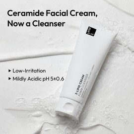 LAYERLAB Korean Face Wash with 5 Ceramides | Hydrating Low pH Cream Foam Cleanser for Sensitive Skin | Helps Support Moisture Barrier, Non-Drying, For All Skin Types 100ml 5.07 fl oz (White)