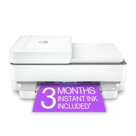 HP ENVY 6455e Wireless Color Inkjet Printer, Print, scan, copy, Easy setup, Mobile printing, Best-for-home, 3 month Instant Ink trial included, white
