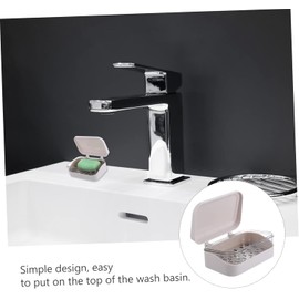 Soap Box, 2 Layers Soap Dish With Lid, Portable Waterproof Soap Case Holder, Removable Bar Soap Case Container for for Bathroom, Shower, Home, Gym and Travel Hiking (White)