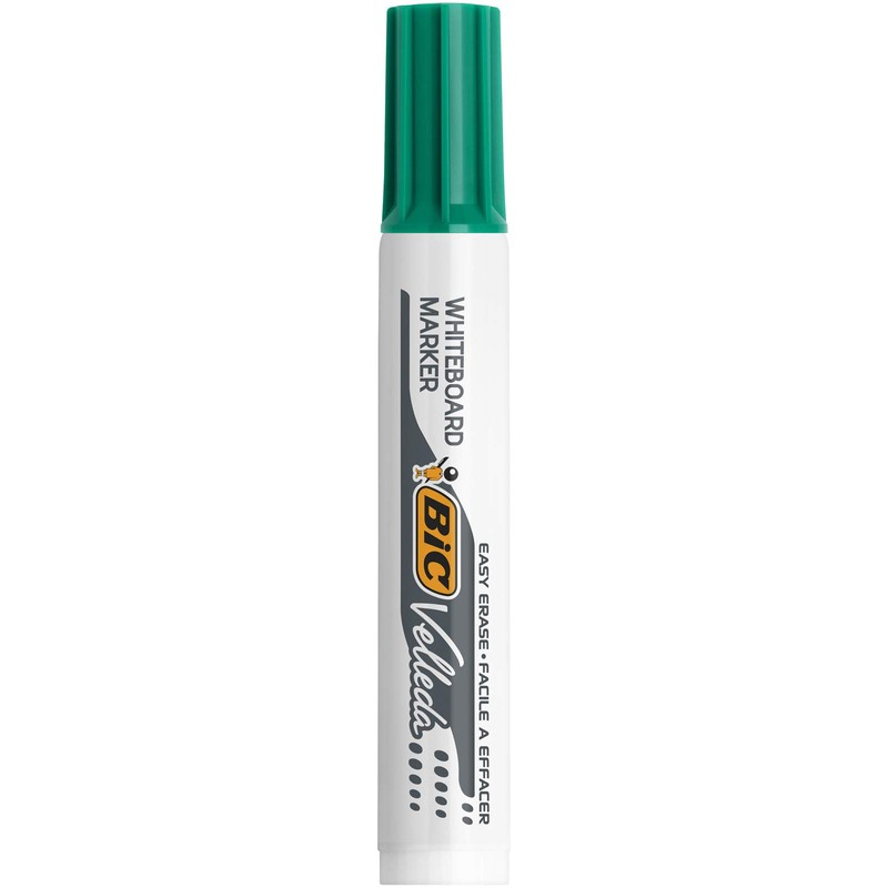 BIC VELLEDA Whiteboard Chisel 1791Marker 3.5-5.5mm Green (Box 12)