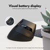 Uineer Vertical Mouse Wireless, 2.4G Rechargeable Mouse with Battery Indicator,4