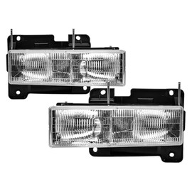 Headlights Assembly Compatible With 1988-2000 Chevy GMC C/K 1500 2500 3500,1992-1999 CHEVY GMC C/K 1500 2500 SUBURBAN,1995-2000 Tahoe,1992-1994 Blazer Head lamp 2Pcs Replace For GM2502101, GM2503101