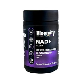 Revity NAD+, Suplemento Antienvejecimiento Celular con CoQ10, Resveratrol, Vitamina C y B3, 300mg NAD+, Apoyo Energético y Longevidad