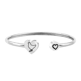 CENWA - Pulsera con colgante de pollo para amante de las aves de corral