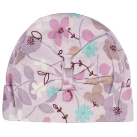 Gerber Baby Girls Cap and Mitten Sets Lavender Garden Newborn