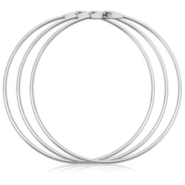 3 Pcs 6 Inch Loose Leaf Binder Rings Extra Large Steel Book Rings for Index Cards Extra Large Book Keychain Washi Tape Organizer Storage Ring for Cards Receipts Photos Files