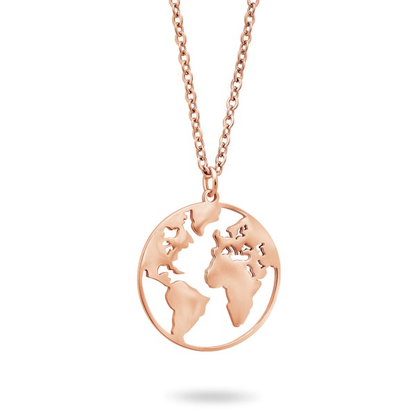 Nuoli® World Globe Necklace (45 cm) World Map Necklace for