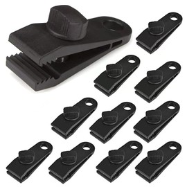 Qishing Tarp Clips, Shark Tent Fasteners Clips, Heavy Duty Lock Grip Clamps Withstand 60mph Strong Wind Fit for Awnings, Outdoor Camping, Caravan Canopies, Car Covers, Swimming Pool Covers (10 pcs)