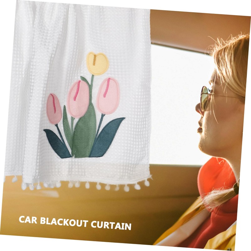 Mobestech 2pcs Car Side Window Curtain Cartoon Auto Shade for