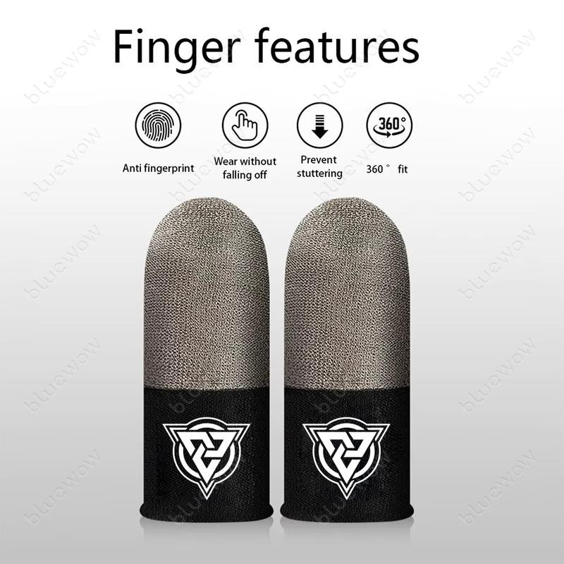 BlueWow Silver Fiber Gaming Finger Sleeves | Seamless & Ultra-Sensitive