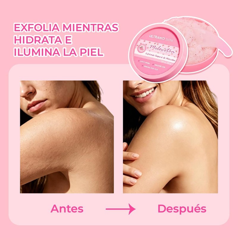 ULTRAMO Exfoliante Corporal, Exfoliante para Cuerpo, Rostro, Manos y Pies