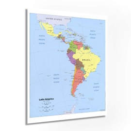 HISTORIX 2006 Latin America Map Poster - 24x30 Inch Central and South America Wall Map - Ideal Home or Office Decor