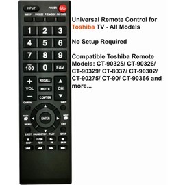 Smartby Universal Remote Control for Toshiba TV, Replacement for All Toshiba LCD LED HDTV 3D 4K UHD Smart TVs (Not for Fire TV)
