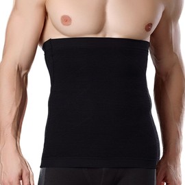 Apollon Compression Waist Supporter, Abdominal Band, Raising Man, Germanium, Nano Silver, Gray, Black, 3 Sizes (L, Black)