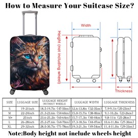 Chostky Travel Luggage Cover, Anti Scratch Travel Suitcase Protector, Elastic Washable & Stretchable Suitcase Cover, Approved Travel Accessories Baggage Covers for 19-21 Inch Luggage(S)