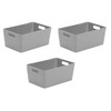 WHAM Studio Basket 4.02 Rectangular Cool Grey Plastic Storage Baskets
