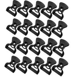 20pcs Tent Rope Buckle Guy Line Adjuster Camping Cord Tensioner for Canopy Tarp Outdoor Camping Plastic Black 4mm
