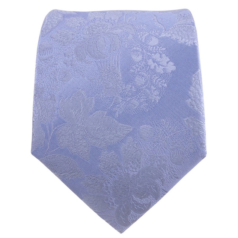 TigerTie Designer Silk Tie Blue Light Blue Patterned - Tie