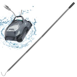 Pool Retrieval Hook for Robotic Pool Cleaner 68.6 Inch Heavy Duty Steel Adjustable Swimming Pool Equipment Hooks with Pole for Lifting Skimmer Basket Handle Cover Griping Pool Vacuum Hook