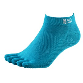 Guts-Man Running Socks (5-Toe), Full Marathon, Ultra Marathon, Trail Running, Sports, Yoga, Training, Anti-Slip, Arch Support, Japan Self-Defense Forces Brand, Made in Japan - bule