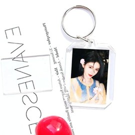 Making a mini transparent case, ID photo holder, keyring, photo card / 미니 투명 케이스 만들기 증사홀더 키링 포토카드