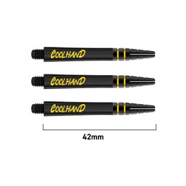 RED DRAGON Luke Humphries Coolhand Nitrotech Dart Shafts - Black Medium - 1 Set per Pack (3 Dart Shafts Total) - Professional Dart Accessories